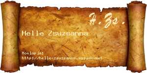 Helle Zsuzsanna névjegykártya