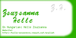 zsuzsanna helle business card